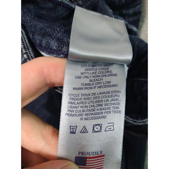 NYDJ Jeans Womens 16 Blue Denim Billie Mini Boot Cut Dark Wash Flap Pockets - Picture 9 of 11